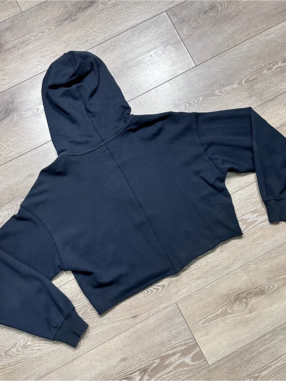 Aerie V-Neck Cropped Pullover Hoodie